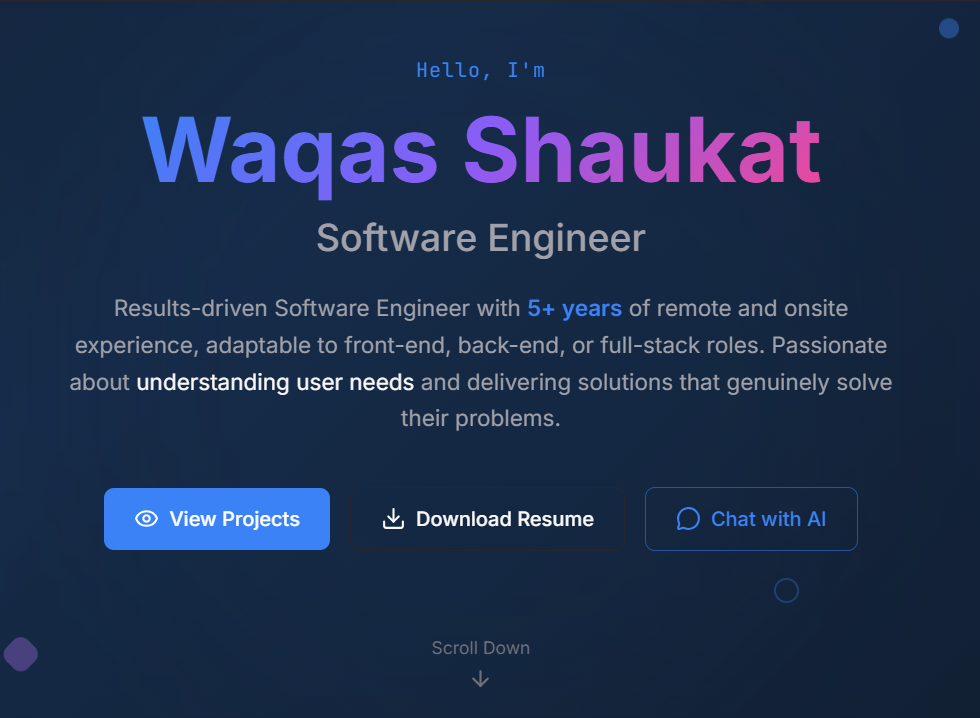 Portfolio Website preview